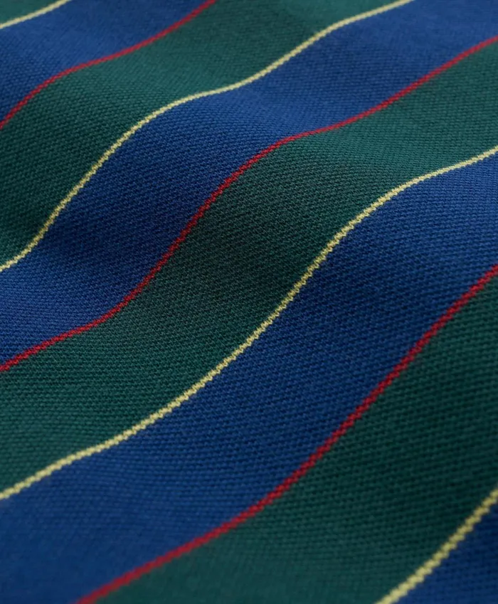 Polo andamp Rugby Shirts Men Brooks Brothers Golden Fleece Stretch Supima Cotton Pique LongSleeve Striped Polo Shirt Green Multi