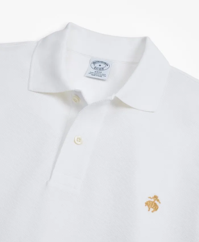 Polo andamp Rugby Shirts Men Brooks Brothers Slim Fit Supima LongSleeve Performance Polo ShirtBasic Colors White Polo andamp Rugby Shirts Men Brooks Brothers Slim Fit Supima LongSleeve Performance Polo ShirtBasic Colors White