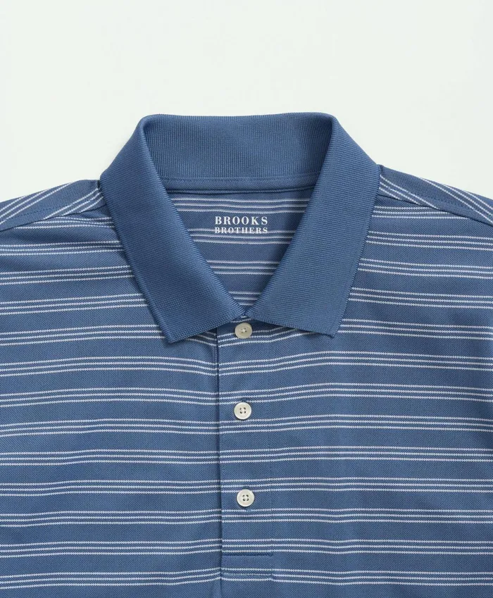 Polo andamp Rugby Shirts Men Brooks Brothers Striped Golf Polo Bluewhite