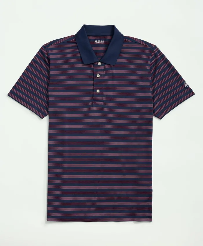 Polo andamp Rugby Shirts Men Brooks Brothers Striped Golf Polo Navyred