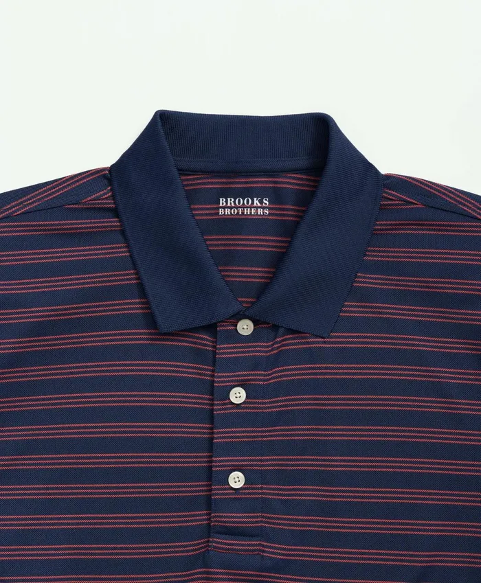 Polo andamp Rugby Shirts Men Brooks Brothers Striped Golf Polo Navyred