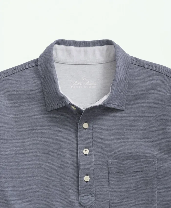 Polo andamp Rugby Shirts Men Brooks Brothers Supima Cotton Striped Golf Polo Navywhite