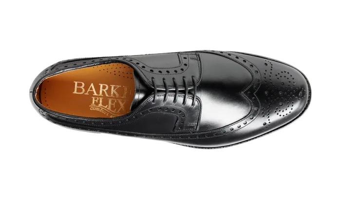 Portrush 8211 Black Calf Mens Barker Shoes Brogues