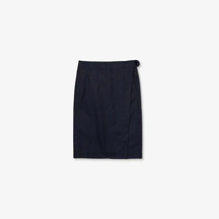 Premium Cotton Canvas Wrapped Skirt Navy Blue Womens Lacoste Dresses and Skirts Gift for Friend