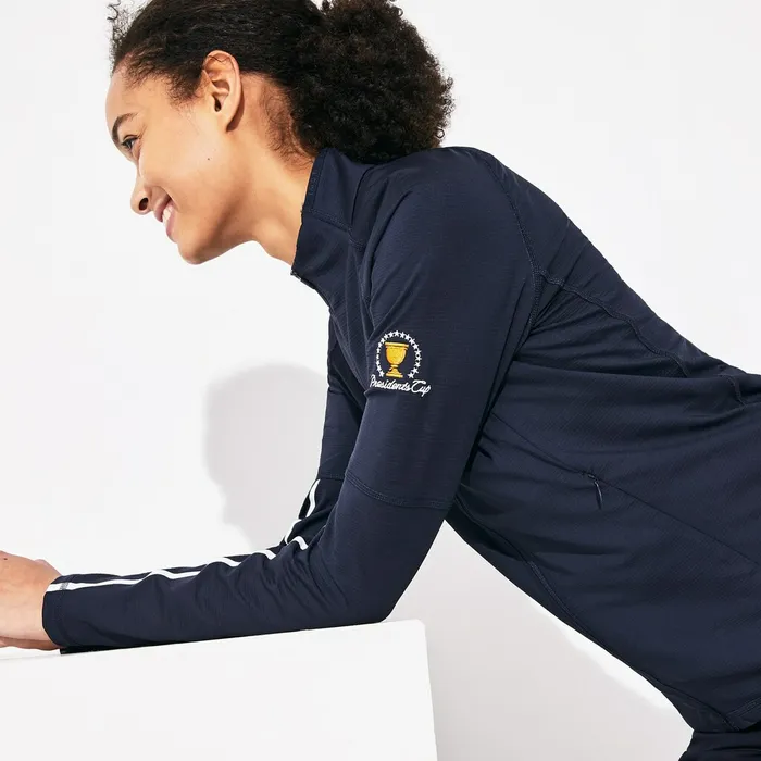 Presidents Cup Breathable Stretch Zip Golf Sweatshirt Navy BlueWhite Womens Lacoste Sweaters and Sweatshirts Popular Presidents Cup Breathable Stretch Zip Golf Sweatshirt Navy BlueWhite Womens Lacoste Sweaters and Sweatshirts Popular