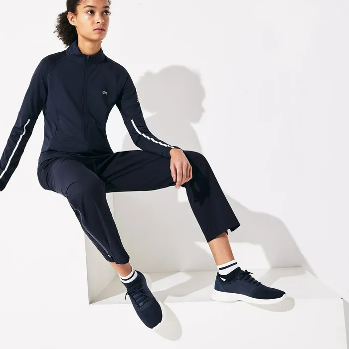 Presidents Cup Breathable Stretch Zip Golf Sweatshirt Navy BlueWhite Womens Lacoste Sweaters and Sweatshirts Popular