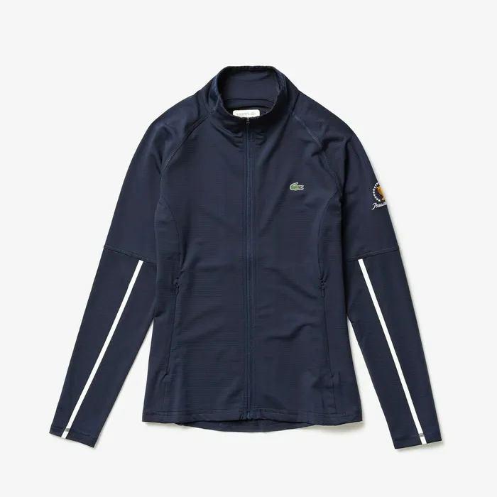 Presidents Cup Breathable Stretch Zip Golf Sweatshirt Navy BlueWhite Womens Lacoste Sweaters and Sweatshirts Popular