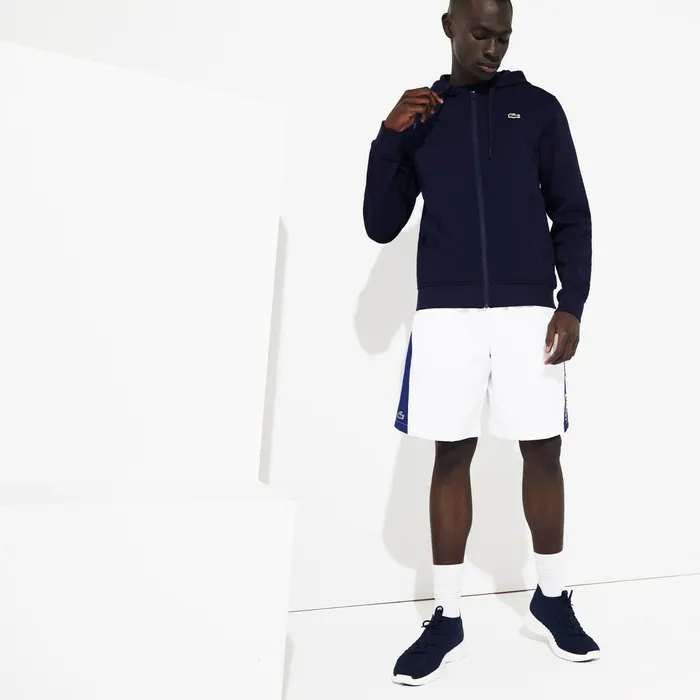 Presidents Cup Hooded BackPrinted Fleece Zip Golf Sweatshirt Navy Blue Mens Lacoste Sweatshirts Popular