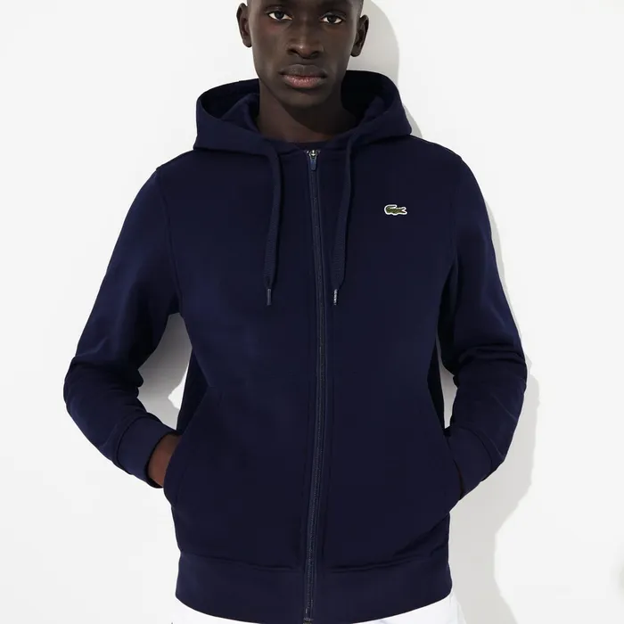 Presidents Cup Hooded BackPrinted Fleece Zip Golf Sweatshirt Navy Blue Mens Lacoste Sweatshirts Popular
