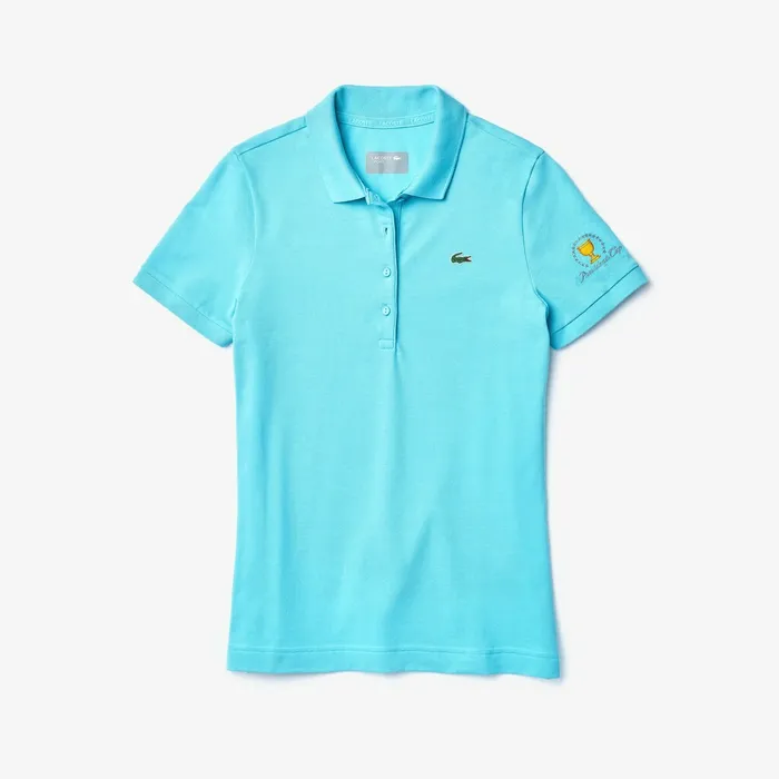 Presidents Cup Stretch Cotton Piqu Golf Polo Shirt Turquoise Womens Lacoste Polos On Sale