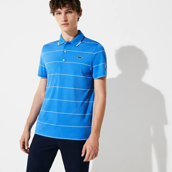 Presidents Cup Striped Breathable Stretch Jersey Golf Polo Shirt BlueWhiteNavy BlueWhite Mens Lacoste Polos Shop Presidents Cup Striped Breathable Stretch Jersey Golf Polo Shirt BlueWhiteNavy BlueWhite Mens Lacoste Polos Shop