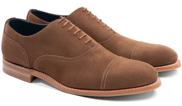 Pullman 8211 Brown Suede Mens Barker Shoes Oxfords