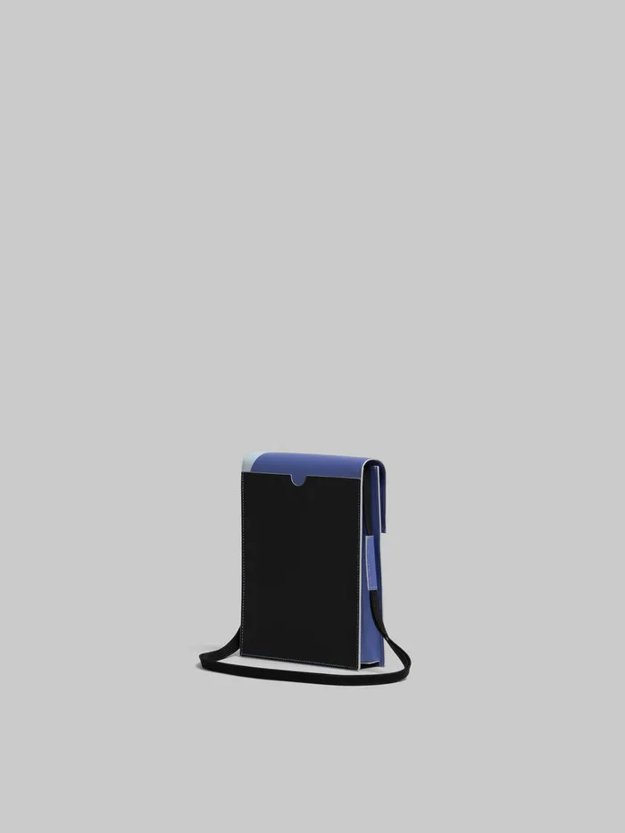 Purple And Blue Tribeca Pouch With Shoelace Strap Men Marni Crossbody Bags
