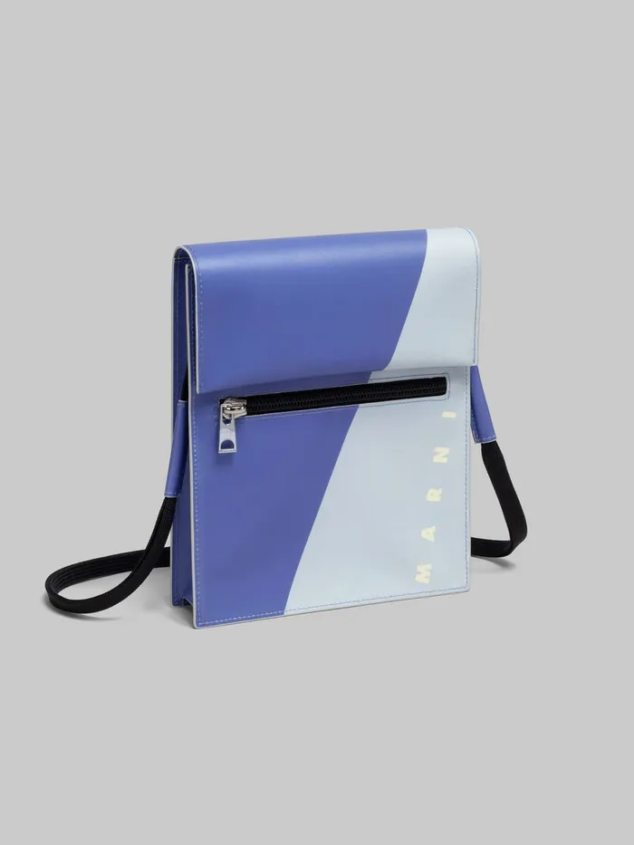 Purple And Blue Tribeca Pouch With Shoelace Strap Men Marni Crossbody Bags