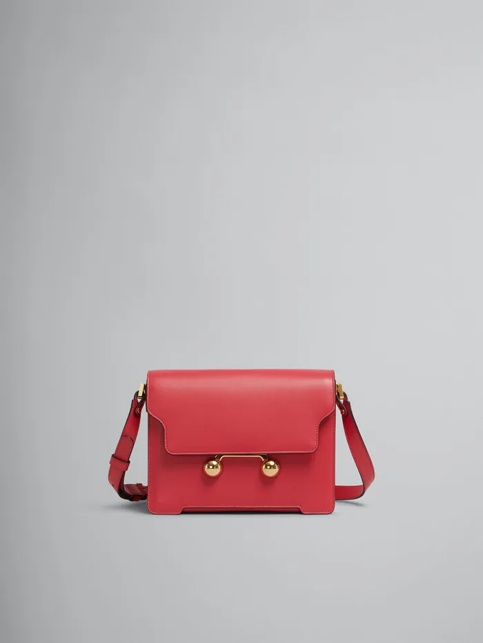 Red Leather Trunkaroo Medium Shoulder Bag WomenMen Marni Trunkaroo Bag