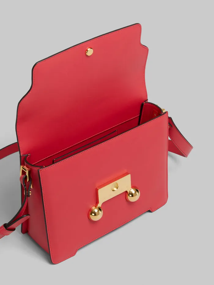 Red Leather Trunkaroo Medium Shoulder Bag WomenMen Marni Trunkaroo Bag