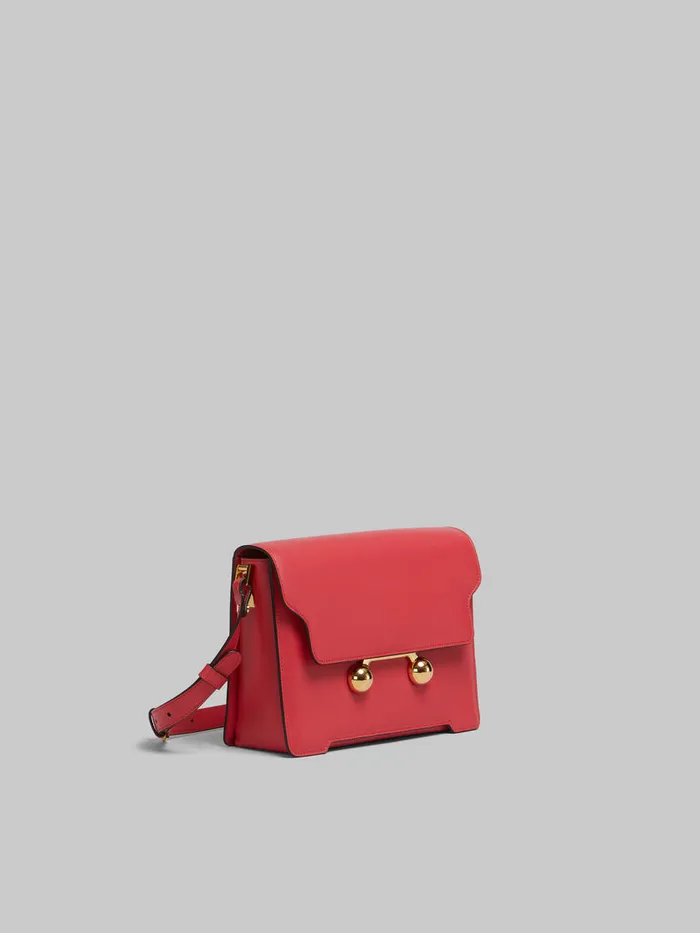 Red Leather Trunkaroo Medium Shoulder Bag WomenMen Marni Trunkaroo Bag