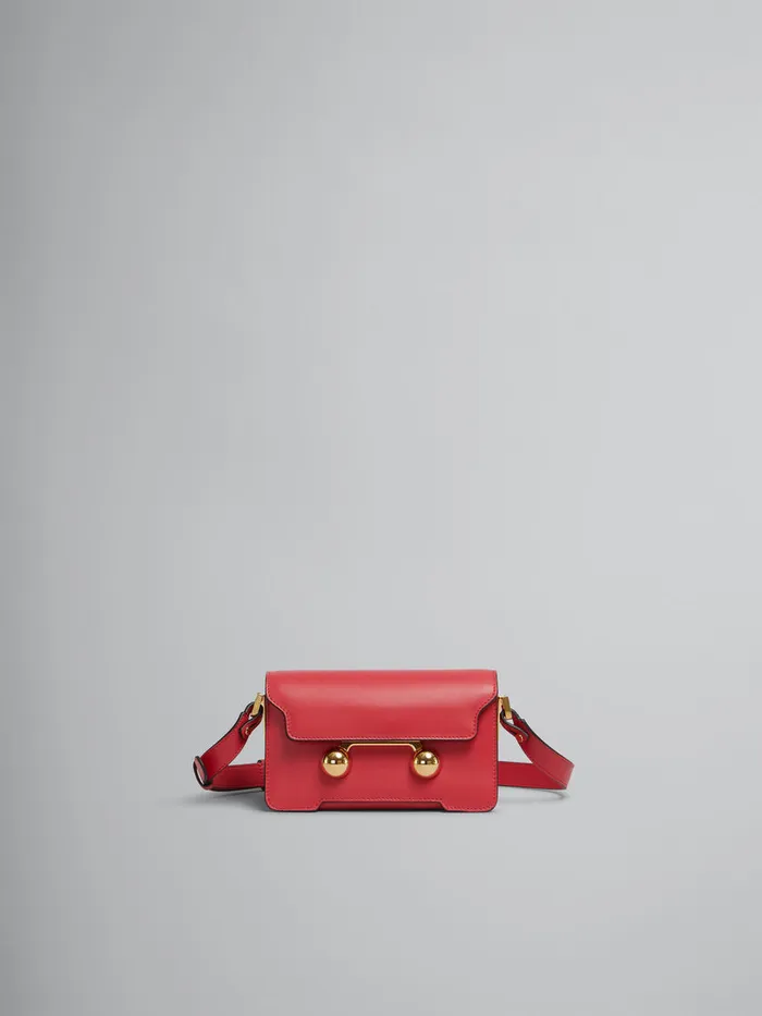 Red Leather Trunkaroo Mini Shoulder Bag WomenMen Marni Trunkaroo Bag