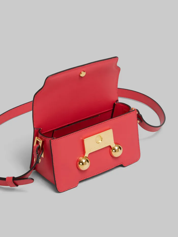 Red Leather Trunkaroo Mini Shoulder Bag WomenMen Marni Trunkaroo Bag