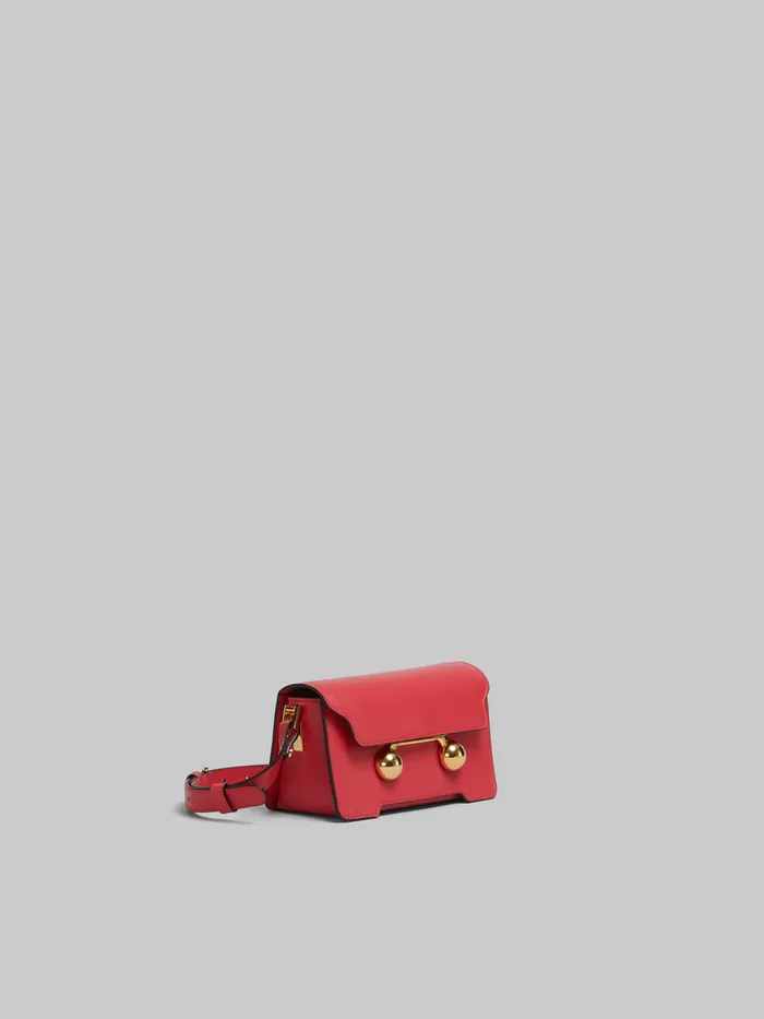 Red Leather Trunkaroo Mini Shoulder Bag WomenMen Marni Trunkaroo Bag
