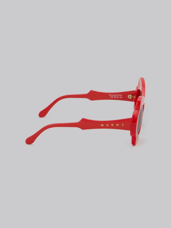 Red Monumental Gate Sunglasses WomenMen Marni Sunglasses