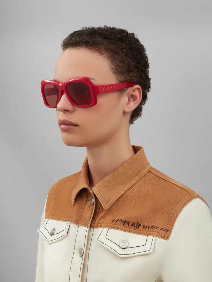 Red Tiznit Sunglasses WomenMen Marni Sunglasses
