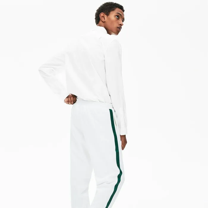 Regular Fit Badge Logo Shirt White Mens Lacoste Button Down Shirts Near Me