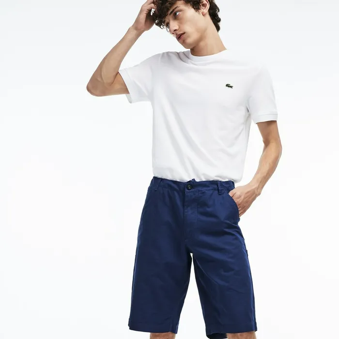 Regular Fit Cotton And Linen Shorts Inkwell Mens Lacoste Pants and Shorts For Sale Online Regular Fit Cotton And Linen Shorts Inkwell Mens Lacoste Pants and Shorts For Sale Online