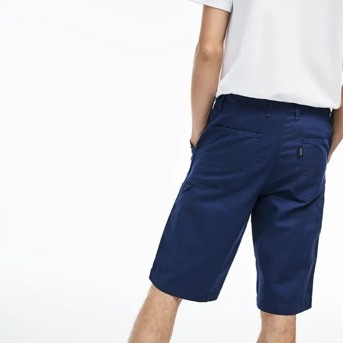 Regular Fit Cotton And Linen Shorts Inkwell Mens Lacoste Pants and Shorts For Sale Online