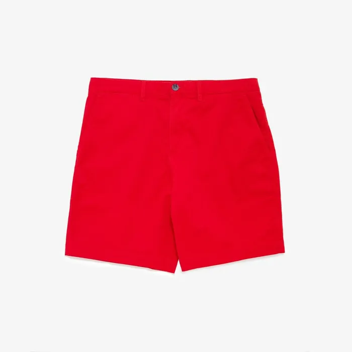 Regular Fit Cotton Gabardine Bermuda Shorts Red Mens Lacoste Pants and Shorts For Sale Online Regular Fit Cotton Gabardine Bermuda Shorts Red Mens Lacoste Pants and Shorts For Sale Online