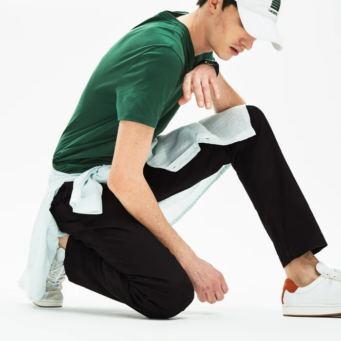 Regular Fit Cotton Gabardine Chino Pants Black Mens Lacoste Pants and Shorts Cheap On Sale Regular Fit Cotton Gabardine Chino Pants Black Mens Lacoste Pants and Shorts Cheap On Sale