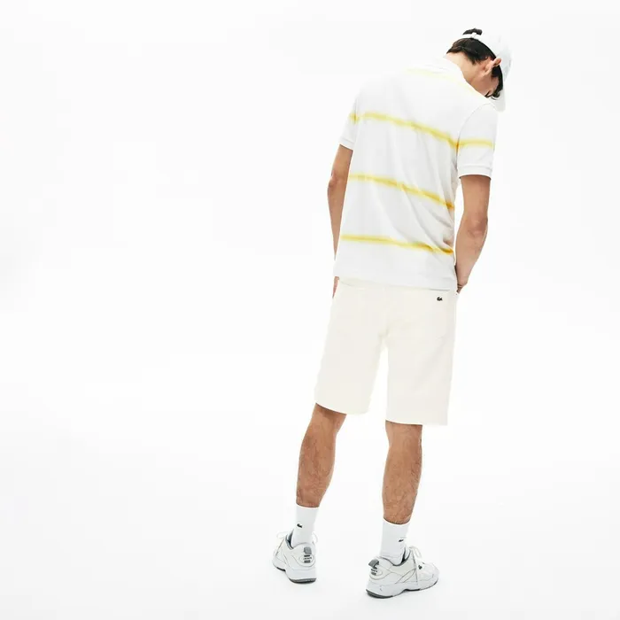Regular Fit FivePocket Denim Shorts White Mens Lacoste Pants and Shorts Popular