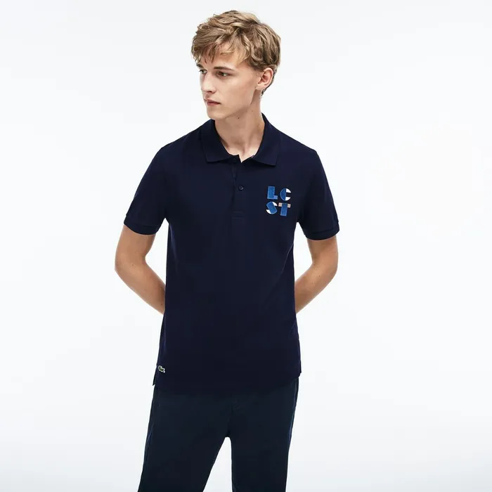 Regular Fit LCST Lettering Petit Piqu Polo Navy Blue Mens Lacoste Polos Shop Online Regular Fit LCST Lettering Petit Piqu Polo Navy Blue Mens Lacoste Polos Shop Online