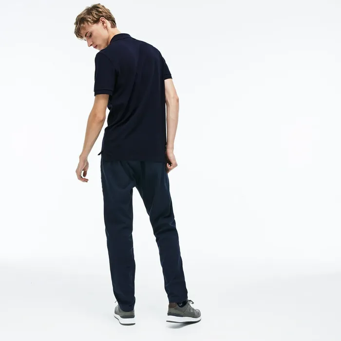 Regular Fit LCST Lettering Petit Piqu Polo Navy Blue Mens Lacoste Polos Shop Online