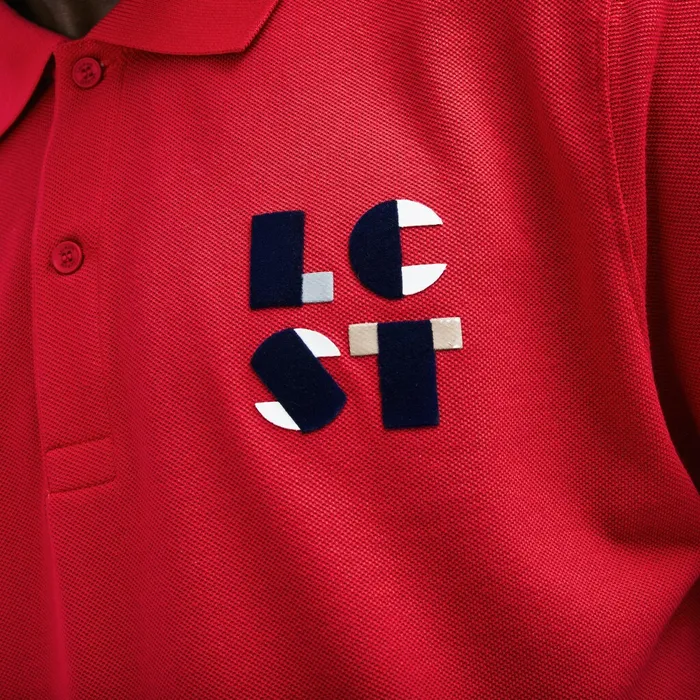 Regular Fit LCST Lettering Petit Piqu Polo Red Mens Lacoste Polos On Sale