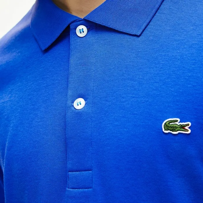 Regular Fit Lightweight Cotton Polo Blue Mens Lacoste Polos Online Store