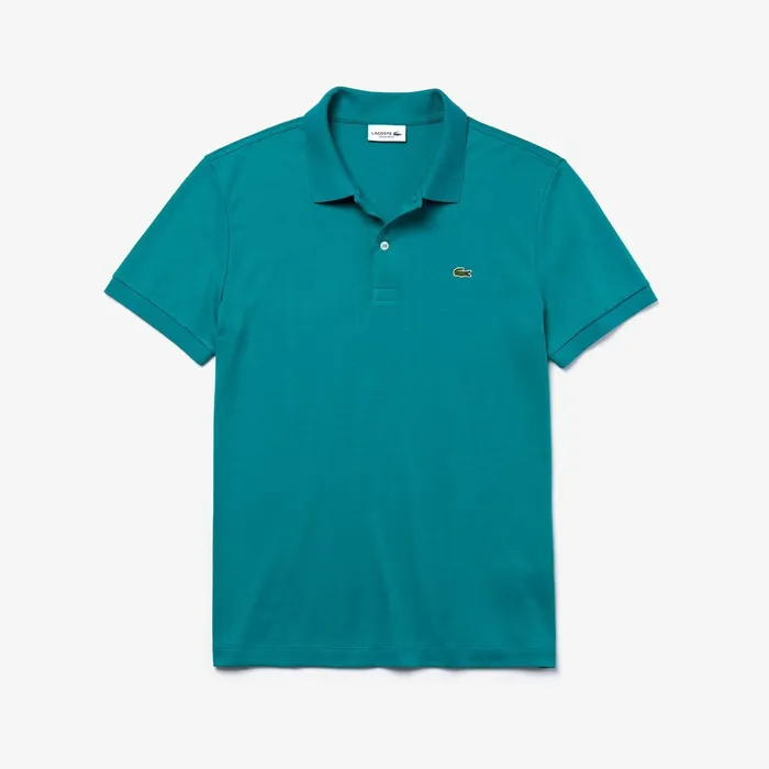 Regular Fit Lightweight Cotton Polo Green Mens Lacoste Polos Gift Ideas