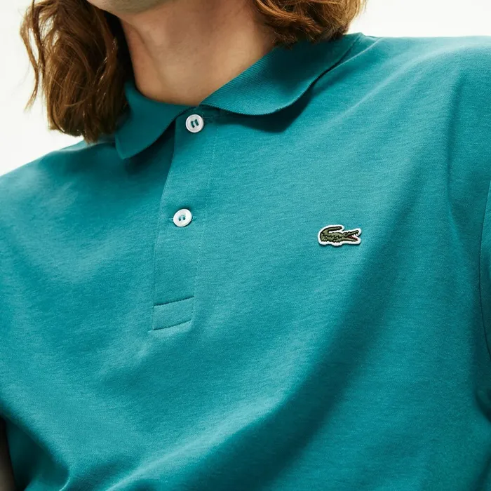 Regular Fit Lightweight Cotton Polo Green Mens Lacoste Polos Gift Ideas
