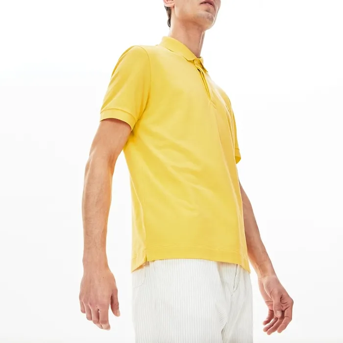 Regular Fit Stretch Cotton Paris Polo Yellow Mens Lacoste Polos Popular