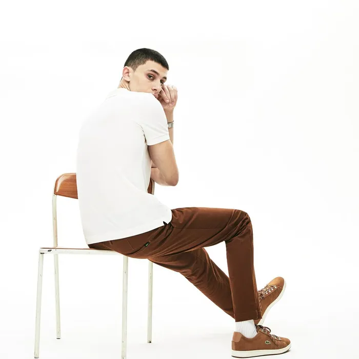 Regular Fit Thermoregulating Piqu Polo Shirt White Mens Lacoste Polos Online