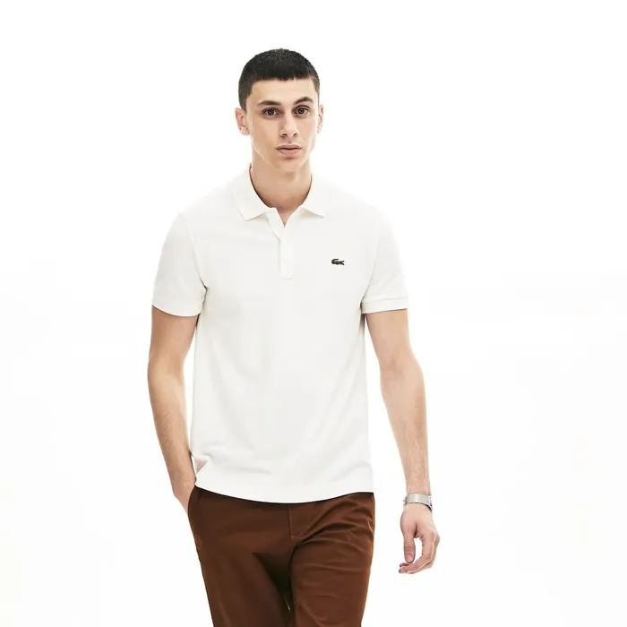 Regular Fit Thermoregulating Piqu Polo Shirt White Mens Lacoste Polos Online