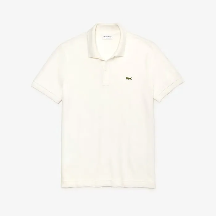 Regular Fit Thermoregulating Piqu Polo Shirt White Mens Lacoste Polos Online