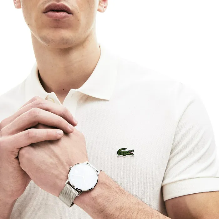 Regular Fit Thermoregulating Piqu Polo Shirt White Mens Lacoste Polos Online
