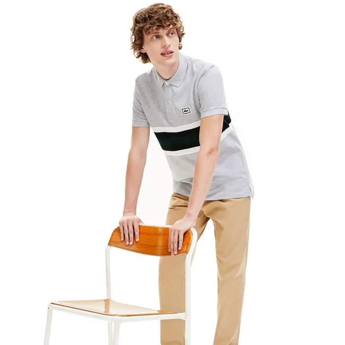 Regular Fit Thick Cotton Piqu Polo Shirt Grey ChineWhiteBlackGreen Mens Lacoste Polos On Sale