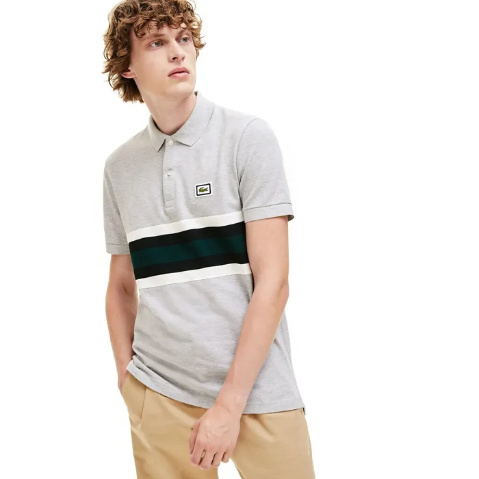 Regular Fit Thick Cotton Piqu Polo Shirt Grey ChineWhiteBlackGreen Mens Lacoste Polos On Sale