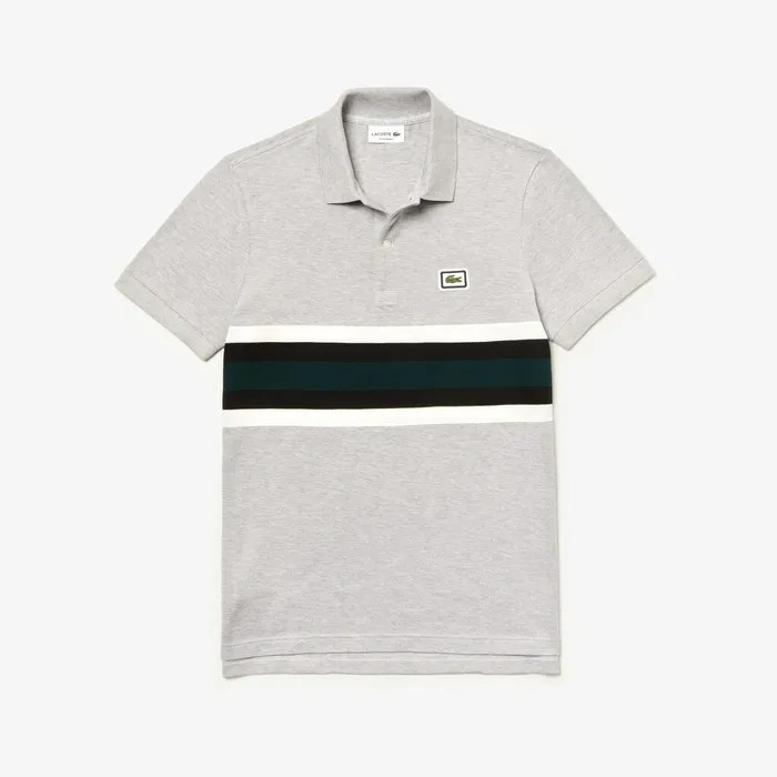 Regular Fit Thick Cotton Piqu Polo Shirt Grey ChineWhiteBlackGreen Mens Lacoste Polos On Sale