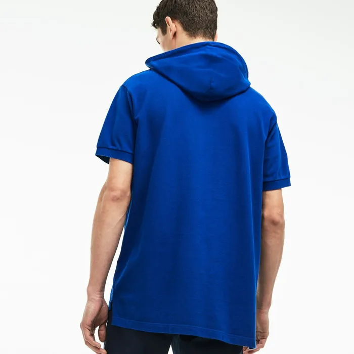 Relaxed Fit Faded Petit Piqu Polo Blue Mens Lacoste Polos For Sale