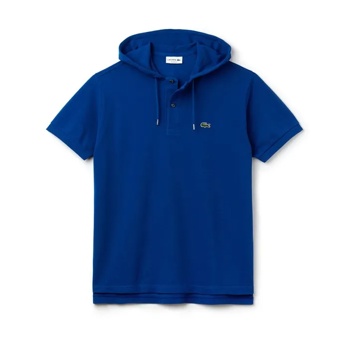 Relaxed Fit Faded Petit Piqu Polo Blue Mens Lacoste Polos For Sale