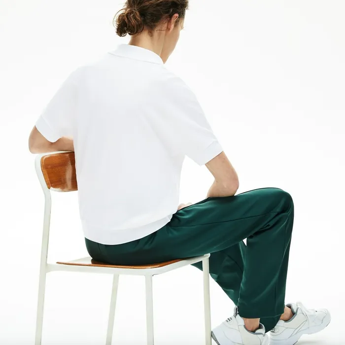 Relaxed Piqu Polo White Womens Lacoste Polos Outlet Factory