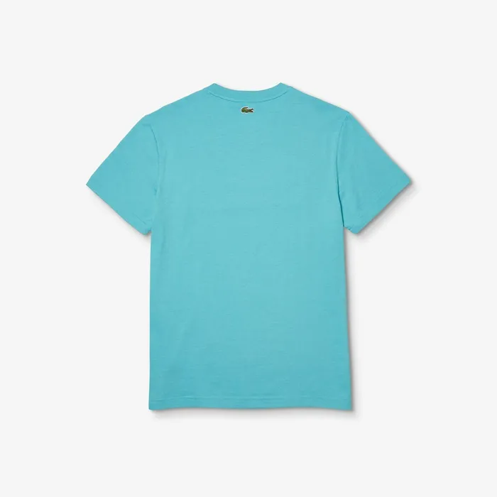Retro Logo Graphic Tshirt Turquoise Mens Lacoste TShirts Online